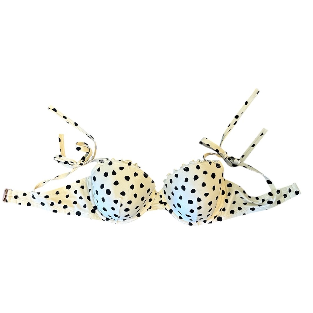 Cupshe Polka Dot Bikini Top - Black and White